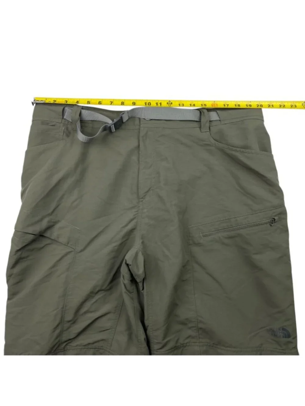 The North Face Men's 100% Nylon Belted Convertible Shorts/Pants Green • 2XL